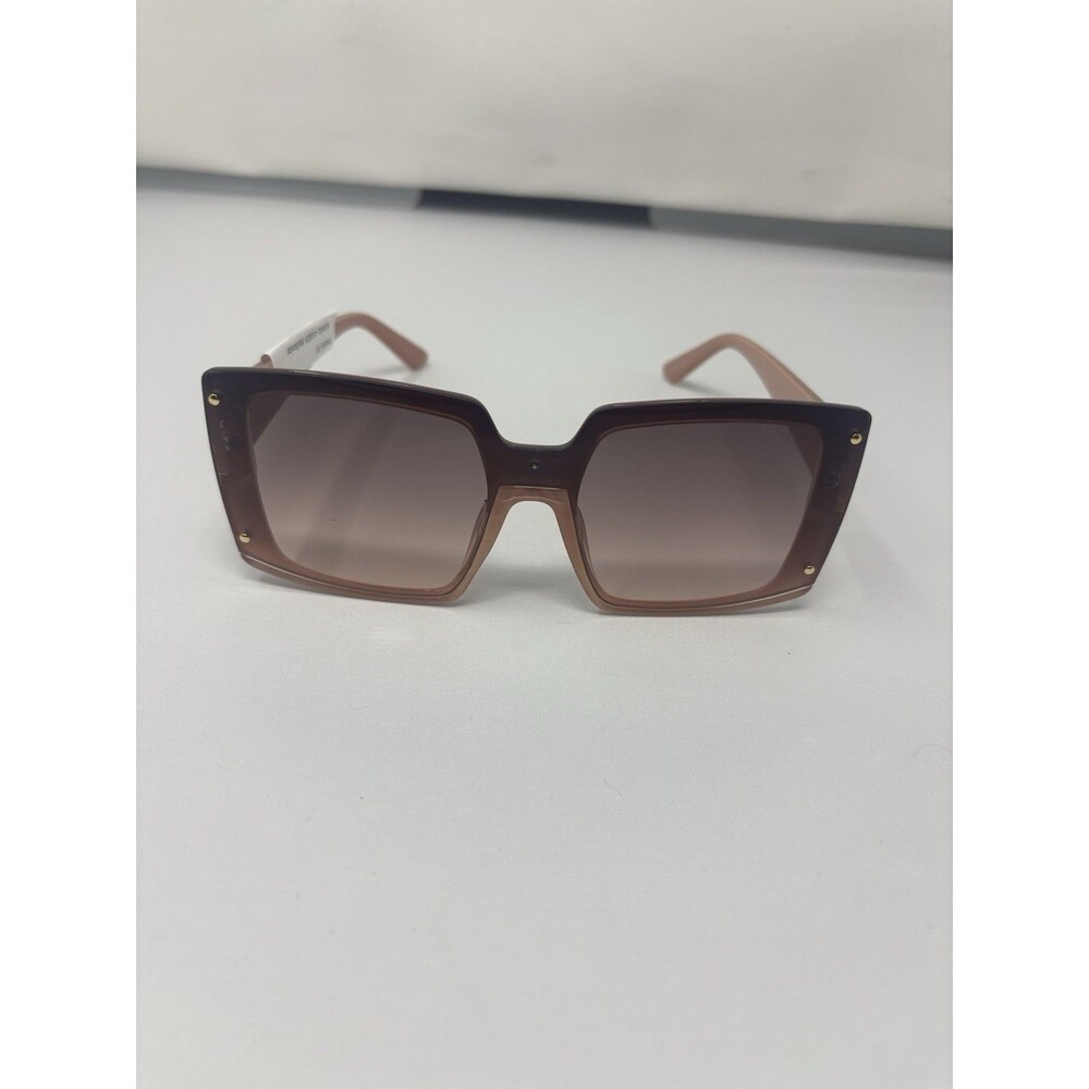 Sean John SJS2018 Oversized Square Sunglasses Women's Brown Gradient Gold NWOT